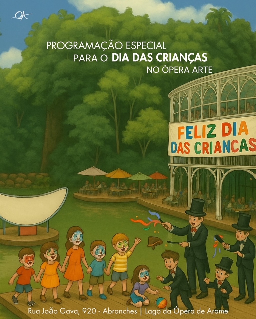 A diversão está garantida no Dia das Crianças no Restaurante Ópera Arte